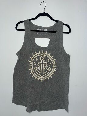 Vans Gray Sleeveless Tank with Back Keyhole